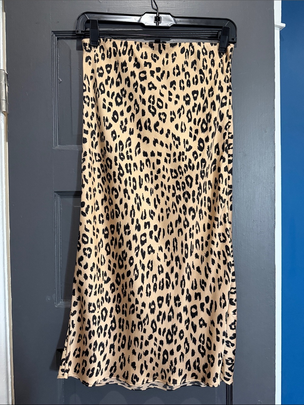 Bardot Leopard Print Midi Skirt - Tan & Black